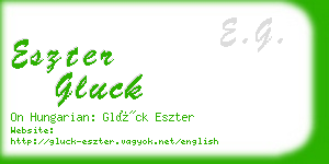 eszter gluck business card